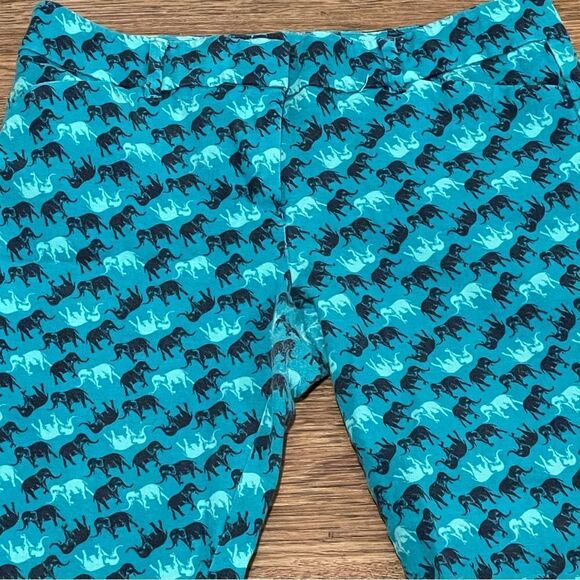 New York & Co The Audrey Pant Slim Leg Ankle 4 Way Stretch Teal Elephants Sz 10 - Picture 3 of 10